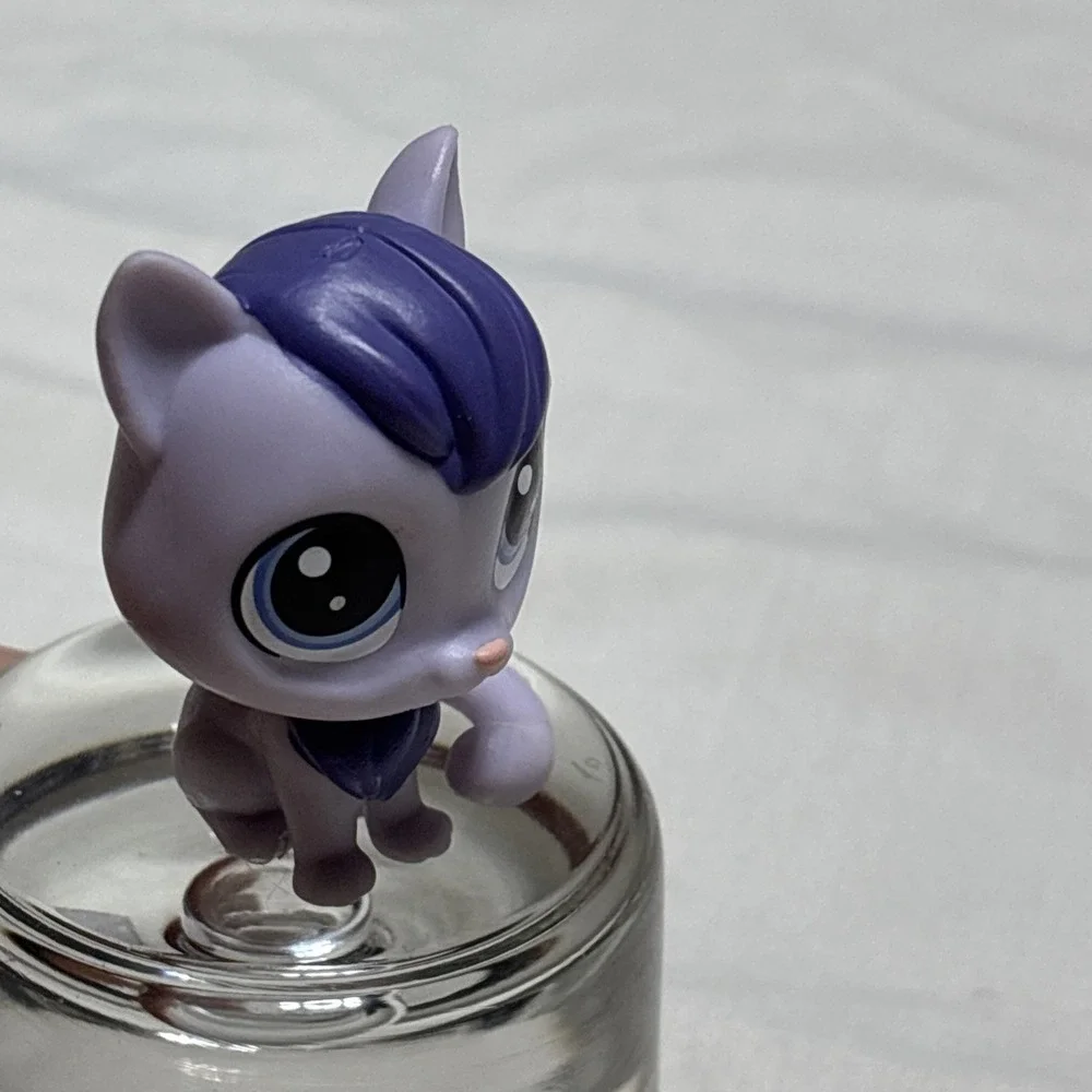 Littlest Pet Shop‎ LPS #2-76 Dane Catso Cat Purple Kitty Blue Eyes